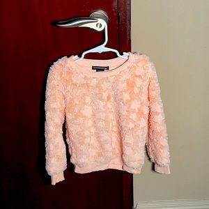 Girl’s Fuzzy Pink Sweater - Size 4-5 years